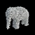 Elegant Elephant Topiary 3D model small image 3