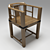 Rustic Wood Chair 3D model small image 2