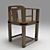 Rustic Wood Chair 3D model small image 3