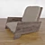Classic Wooden Chair: 650x540x500mm 3D model small image 1