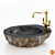 Natural Stone Wash Basin 3D model small image 1