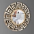 Puji Round Art Deco Mirror 3D model small image 1