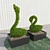 Swan Topiary: Beautiful Garden Décor 3D model small image 2