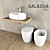 Galassia Italy XES Bidet and WC Set 3D model small image 1