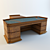 Elegant Office Desk with Vicente Zaragoza Prefix 3D model small image 1