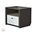 Modern Stylish Nightstand with Glass Top 3D model small image 1