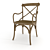 Western-Inspired Wood Armchair 3D model small image 1