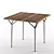 Officina Steel Square Dining Table 3D model small image 1