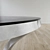 Valentino Dining Table: Polished Stainless Steel & Black Glass 3D model small image 2