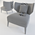 Vintage Wingback Chair 3D model small image 2