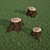 Rustic Oak Stump 3D model small image 1