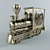 Retro Train Table Clock 3D model small image 2