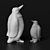 Sleek Penguin Figurine 3D model small image 1