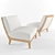 Elegant McGuire Slipper Chair 3D model small image 1