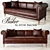 Elegant Paris Sofa: 84x34x30 inches 3D model small image 1