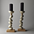 Elegant Metal Candle Holder 3D model small image 1