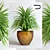 Leafy Green Bush in Pot 3D model small image 1