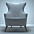 Sleek & Stylish Modern Armchair 3D model small image 3