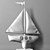 Nautical Dream - Decorative Boat Toy 3D model small image 3