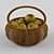 Delicious Orchard Bounty: Basket Full of Apples 3D model small image 2