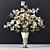 Elegant Orchid Flower Vase 3D model small image 1