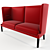 Elevated Comfort High Back Sofa 3D model small image 1