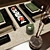 Japanese Tableware Set: Table & Pillows 3D model small image 3