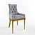 Elegant Upholstered Chair 3D model small image 1