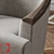 Elegant Georgette Lounge Chair 3D model small image 3