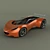 Sleek Lotas: Low Poly Modern Car 3D model small image 1