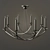 Elegant Silver Liaison Chandelier 3D model small image 1