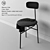 Sleek Black Afteroom Chair 3D model small image 1