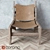 Sleek Wood and Leather Chair 3D model small image 2