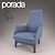 Porada Daisy: Elegant Walnut Lounge Chair with Adjustable Back 3D model small image 1