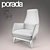 Porada Daisy: Elegant Walnut Lounge Chair with Adjustable Back 3D model small image 2