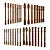 8-Piece Set: Sturdy Posts & Balusters 3D model small image 1