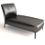 Elegant Leather Chaise Longue 3D model small image 2