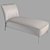 Elegant Leather Chaise Longue 3D model small image 3