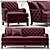 Elegant Opera Sofa & Chair 3D model small image 1