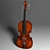 Vintage Decorative Fiddle with Wear 3D model small image 1