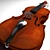 Vintage Decorative Fiddle with Wear 3D model small image 2