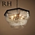 Art Deco Inspired Clear Glass Chandelier 3D model small image 1