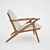 Elegant Cavett Chair: Craftsmanship Redefined 3D model small image 2