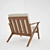 Elegant Cavett Chair: Craftsmanship Redefined 3D model small image 3