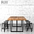 Italian Minimalist Torano Dining Table 3D model small image 2