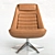 Italian Designer Manzu Lounge Chair 3D model small image 2