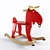 Lovely Wooden Rocking Moose 3D model small image 1