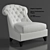 Luxury Leather Armchair: Angelo Cappellini Magda 3D model small image 1