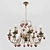 Elegant White & Gold 8-Light Chandelier 3D model small image 1