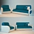 Modern Praga Sofa: Stylish and Comfortable 3D model small image 1